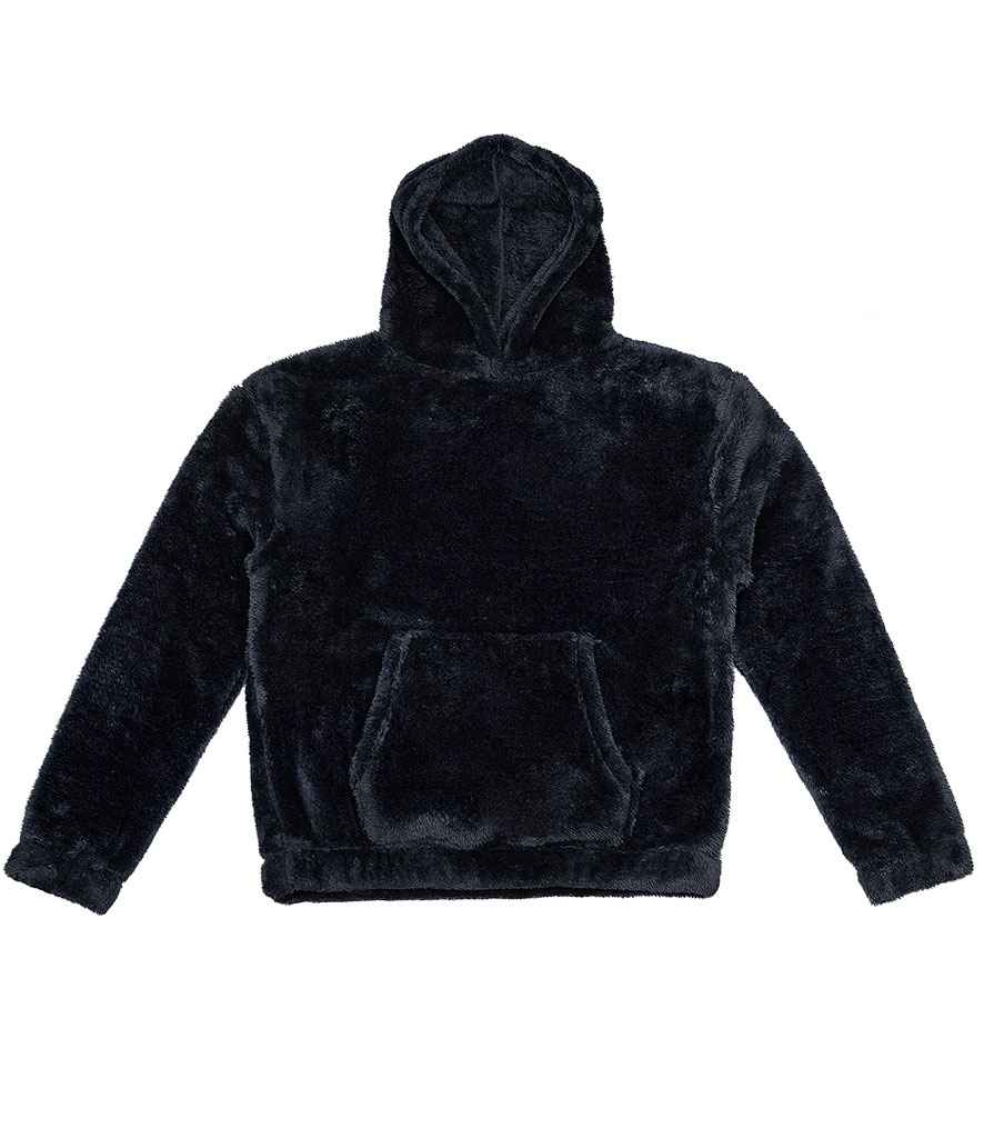 Fluffy hoodie black sale